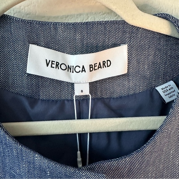 NWT VERONICA BEARD Tamara Linen Vest in Blue Melange SZ US 8 - Picture 4 of 10